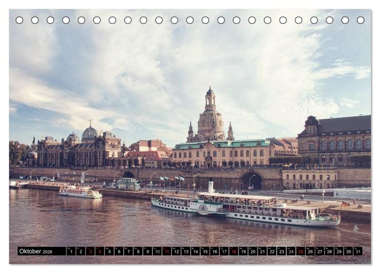 Produktbild: Dresden Die Perle an der Elbe (Tischkalender 2026 DIN A5 quer), CALVENDO Monatskalender