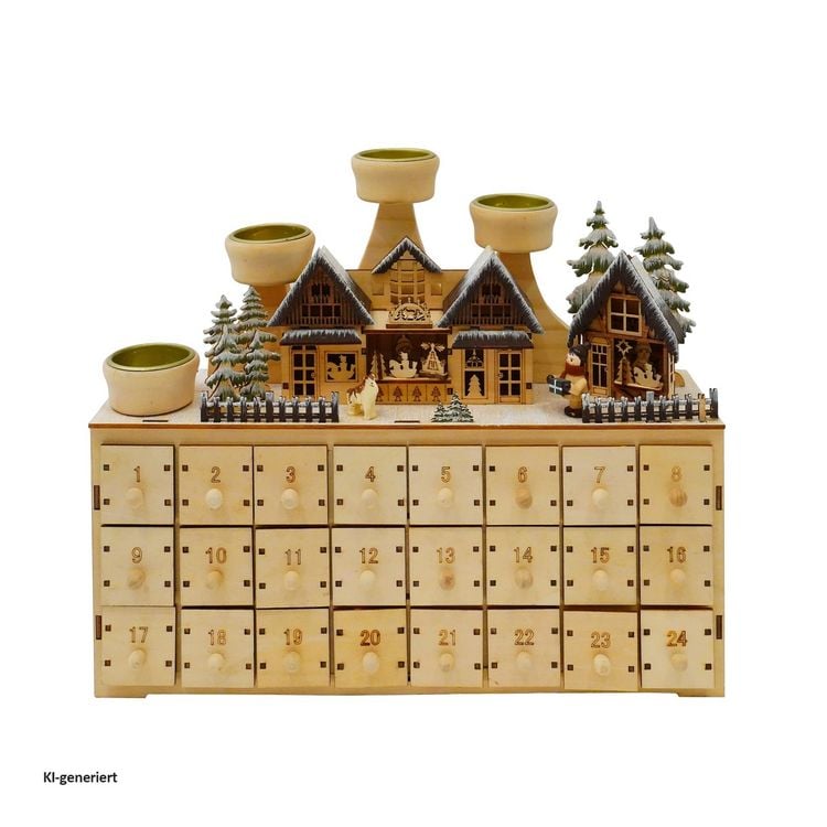 Produktbild: HTI-Living Adventskalender Weihnachtsmarkt zum Bef&uuml;llen Adventskalender Weihnachtsmarkt zum Bef&uuml;llen