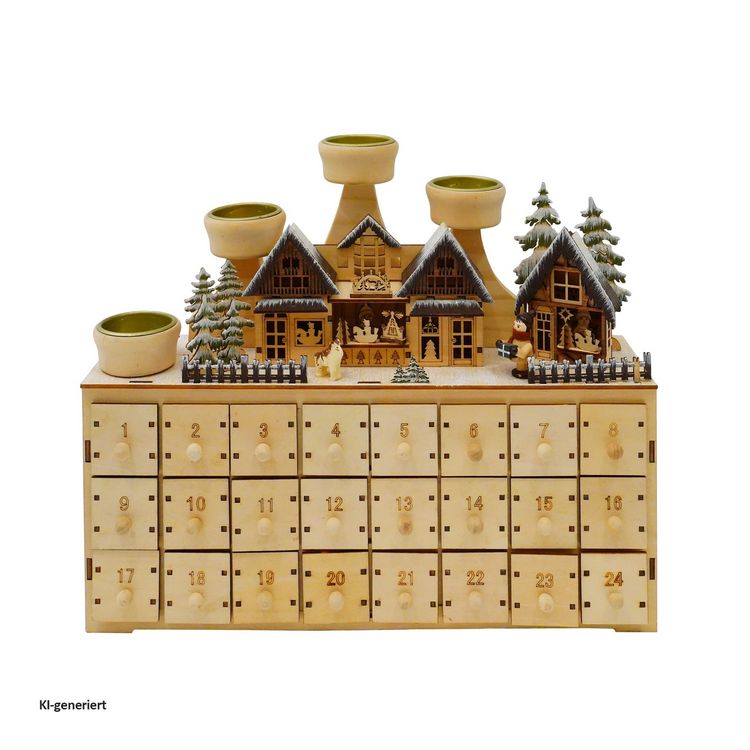 Produktbild: HTI-Living Adventsleuchter mit Adventskalender zum Bef&uuml;llen
