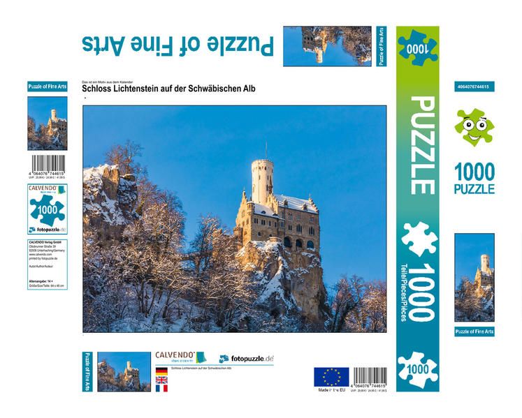 Produktbild: CALVENDO Puzzle Schloss Lichtenstein auf der Schw&auml;bischen Alb | 1000 Teile Lege-Gr&ouml;&szlig;e 64x48cm Foto-Puzzle f&uuml;r gl&uuml;ckliche Stunden