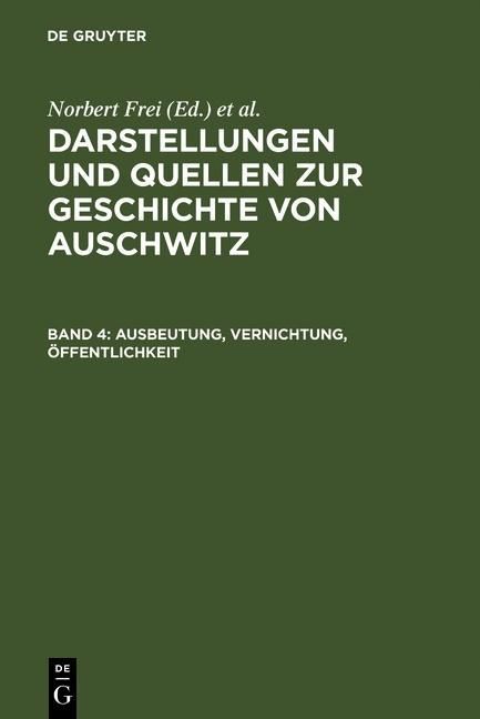Produktbild: Ausbeutung, Vernichtung, &Ouml;ffentlichkeit