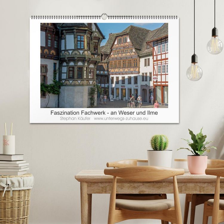Produktbild: Faszination Fachwerk - an Weser und Ilme (Wandkalender 2026 DIN A2 quer), CALVENDO Monatskalender