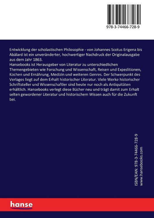 Produktbild: Entwicklung der scholastischen Philosophie