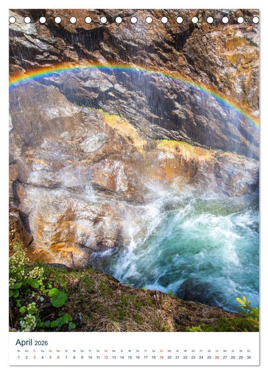 Produktbild: Sch&ouml;ner Wasserfall (Tischkalender 2026 DIN A5 hoch), CALVENDO Monatskalender