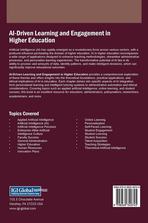 Produktbild: AI-Driven Learning and Engagement in Higher Education