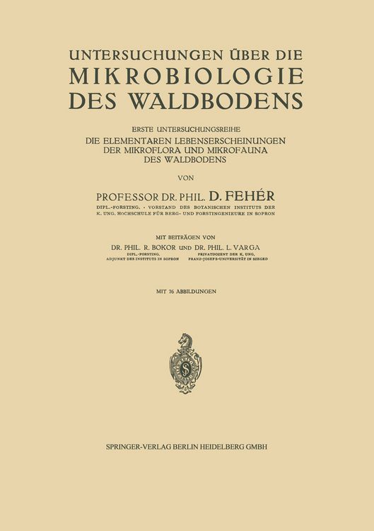 Produktbild: Untersuchungen &uuml;ber die Mikrobiologie des Waldbodens