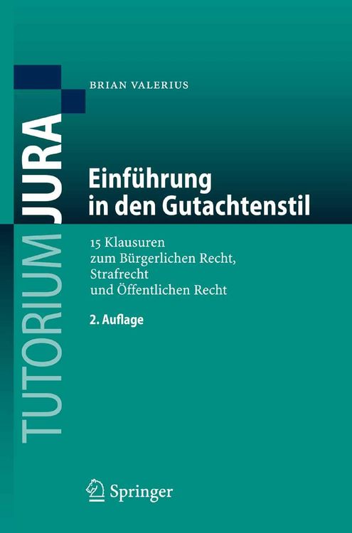 Produktbild: Einf&uuml;hrung in den Gutachtenstil