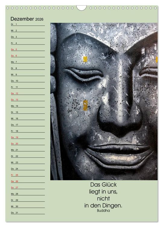 Produktbild: Lebensfreude Buddha (Wandkalender 2026 DIN A3 hoch), CALVENDO Monatskalender