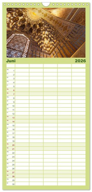 Produktbild: Familienplaner 2026 - Usbekistan und seine Kultursch&auml;tze mit 5 Spalten (Wandkalender, 21 x 45 cm) CALVENDO