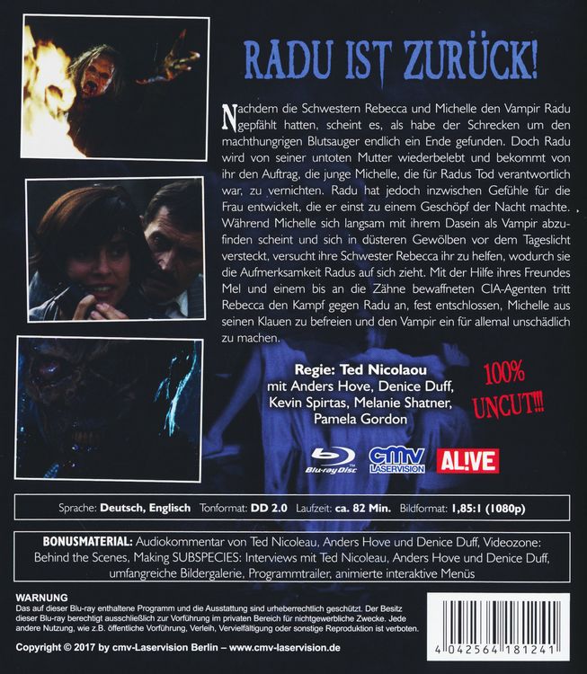 Produktbild: Bloodlust - Subspecies 3 - Uncut