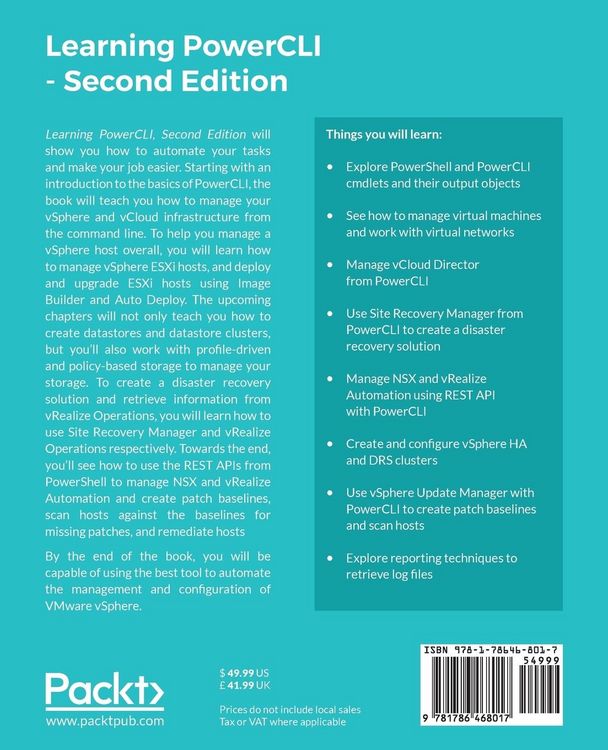 Produktbild: Learning PowerCLI Second Edition