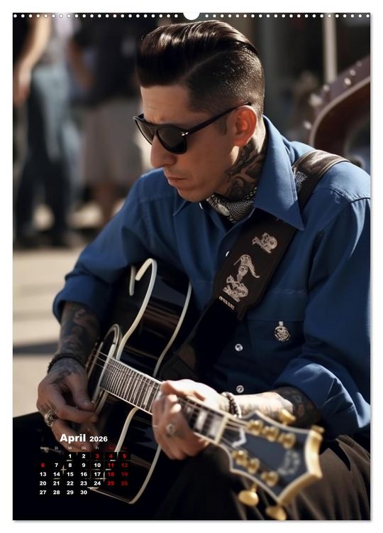 Produktbild: Rockabilly (Wandkalender 2026 DIN A2 hoch), CALVENDO Monatskalender