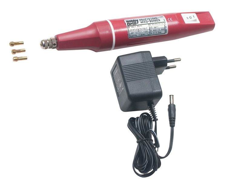 Produktbild: PEBARO 0281 - Akku-Bohrmaschine mit 4 Spannzangen und Netzteil