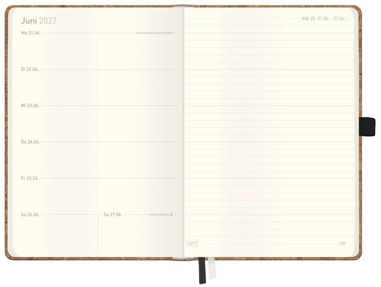 Produktbild: Wochen-Notiz-Timer Classic 26/27 A5 17 Monate [Kork]