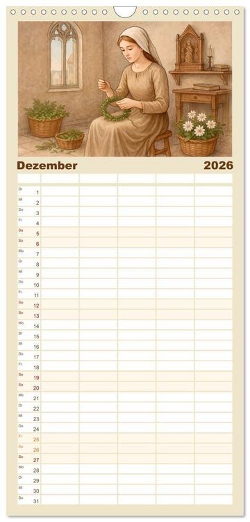 Produktbild: Familienplaner 2026 - Else Ury mit 5 Spalten (Wandkalender, 21 x 45 cm) CALVENDO