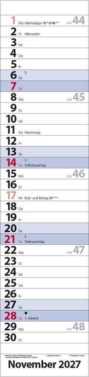 Produktbild: Streifenplaner Compact Blau 2027