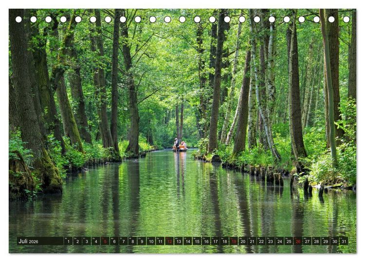 Produktbild: Spreewald - Malerische Kulturlandschaft in Brandenburg (Tischkalender 2026 DIN A5 quer), CALVENDO Monatskalender