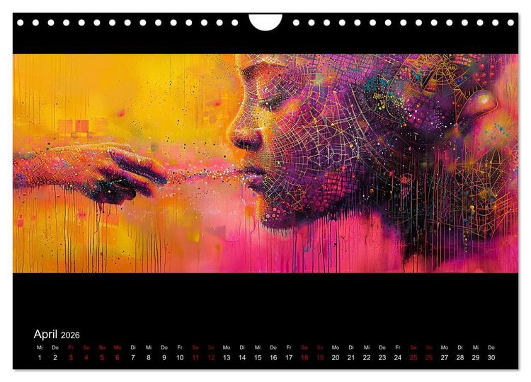 Produktbild: Abstrakte Augenblicke (Wandkalender 2026 DIN A4 quer), CALVENDO Monatskalender