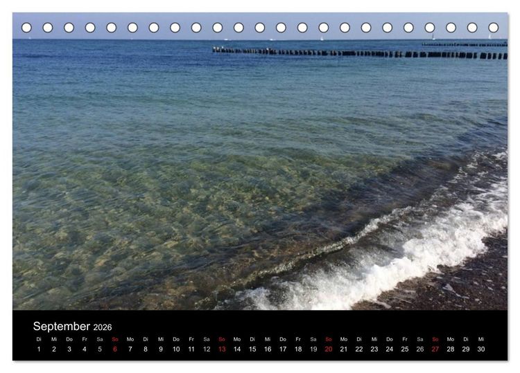 Produktbild: Die Ostsee - Ein Jahr am Meer (Tischkalender 2026 DIN A5 quer), CALVENDO Monatskalender