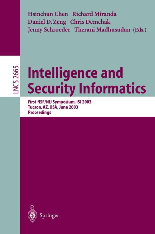Produktbild: Intelligence and Security Informatics