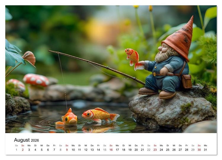 Produktbild: Berufe der Gartenzwerge (Tischkalender 2026 DIN A5 quer), CALVENDO Monatskalender