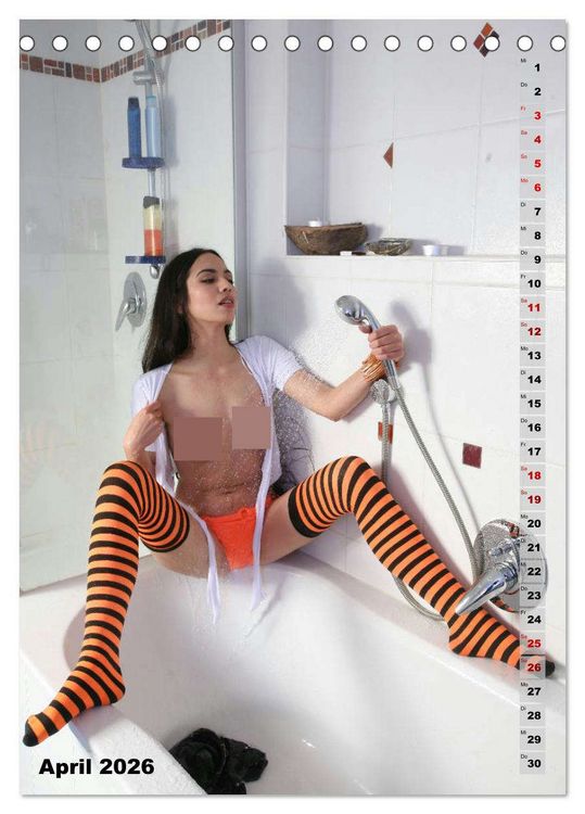 Produktbild: Straps M&auml;use - Verf&uuml;hrung in Strumpf und Straps (Tischkalender 2026 DIN A5 hoch), CALVENDO Monatskalender