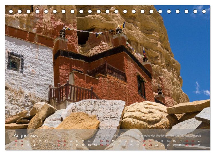 Produktbild: Buddhistische Kl&ouml;ster im Himalaya (Tischkalender 2026 DIN A5 quer), CALVENDO Monatskalender