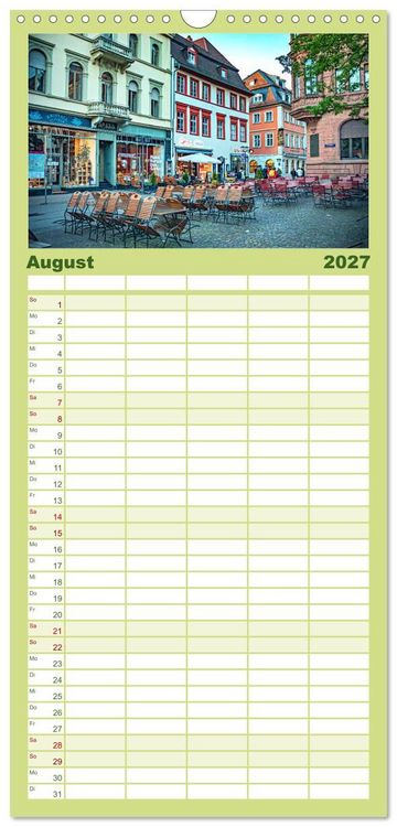 Produktbild: Familienplaner 2027 - Heidelberg - Stadt der Romantik mit 5 Spalten (Wandkalender, 21 x 45 cm) CALVENDO