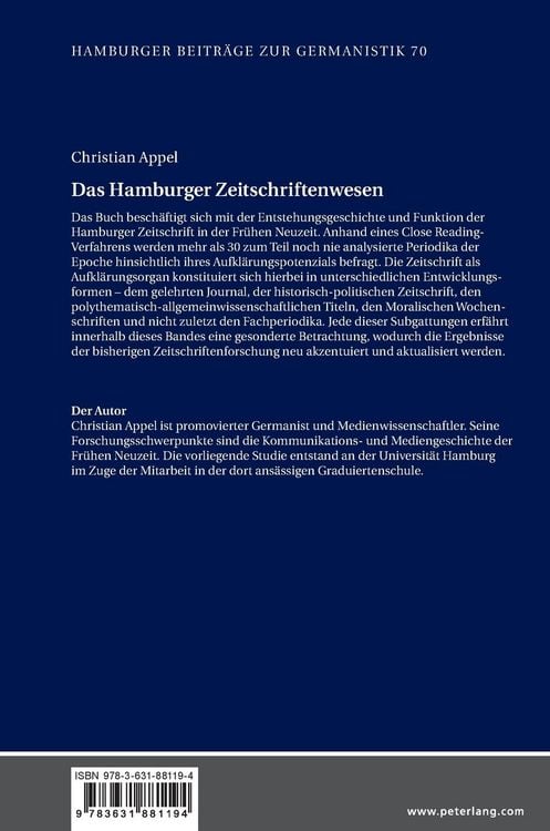 Produktbild: Das Hamburger Zeitschriftenwesen