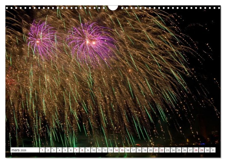 Produktbild: Feux d'Artifice - Miracles dans le ciel (Calendrier mural 2026 DIN A3 vertical), CALVENDO calendrier mensuel