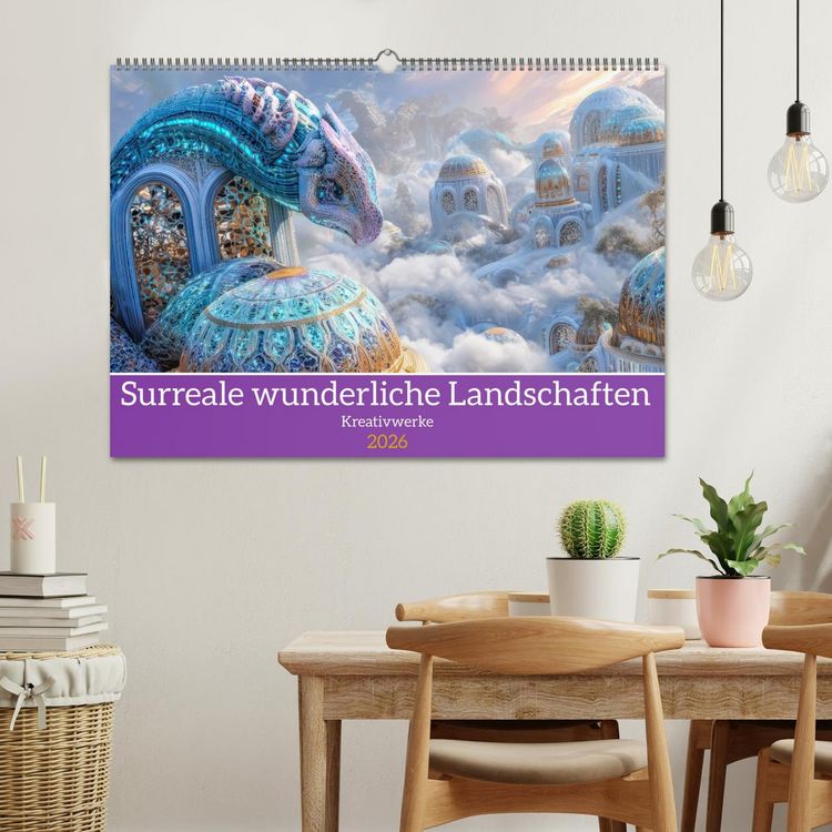 Produktbild: Surreale wunderliche Landschaften - Kreativwerke (Wandkalender 2026 DIN A2 quer), CALVENDO Monatskalender