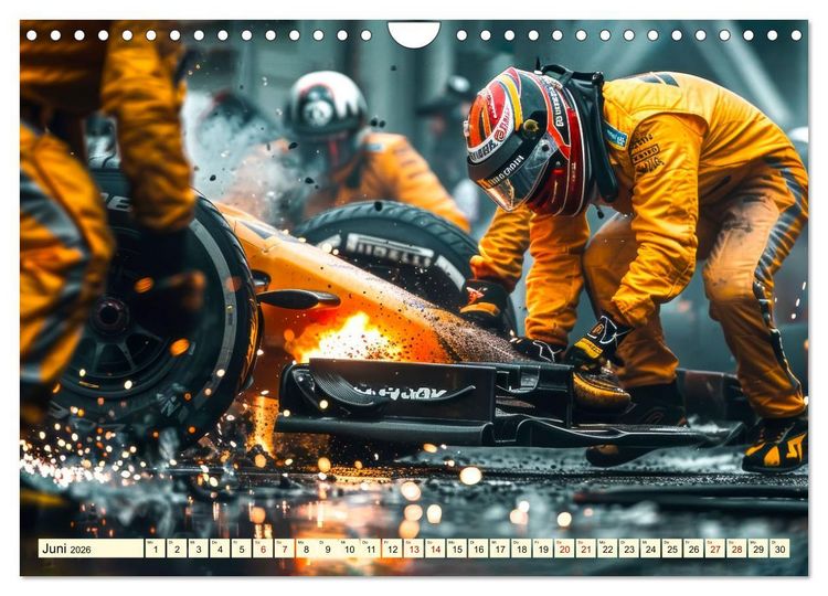 Produktbild: Boxenstopp - eingespieltes Team (Wandkalender 2026 DIN A4 quer), CALVENDO Monatskalender