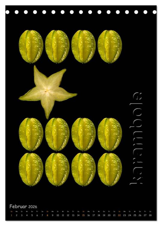 Produktbild: foodART - Fr&uuml;chte und Gem&uuml;se (Tischkalender 2026 DIN A5 hoch), CALVENDO Monatskalender