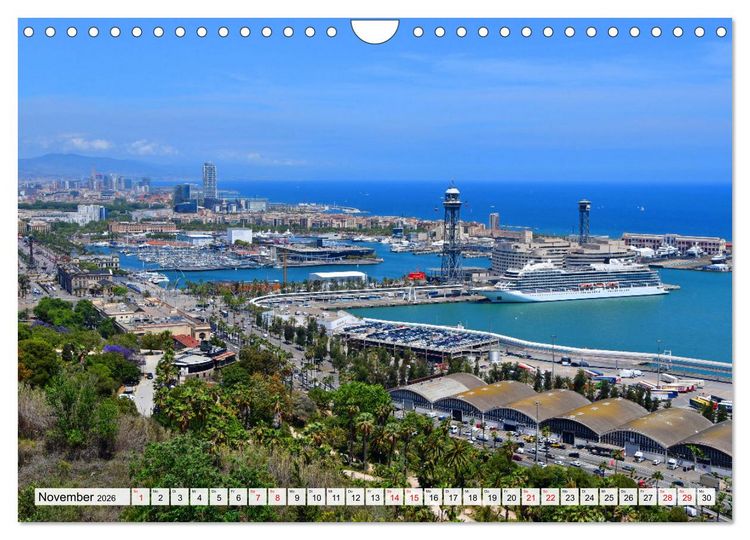 Produktbild: BARCELONA, Traumziel am Mittelmeer (Wandkalender 2026 DIN A4 quer), CALVENDO Monatskalender