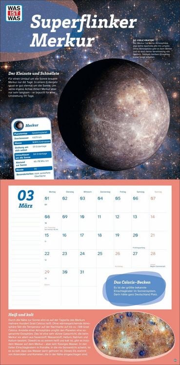 Produktbild: WAS IST WAS Entdecke das Weltall Broschurkalender 2027