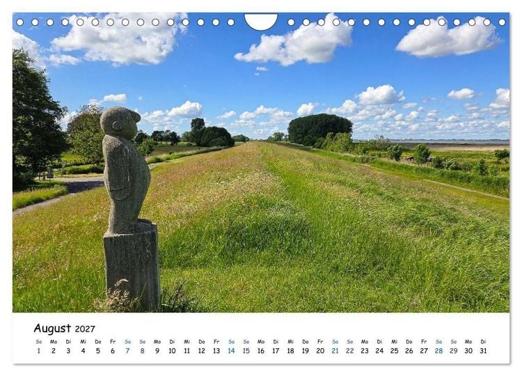 Produktbild: Elbinsel Krautsand - Impressionen von Land und Fluss (Wandkalender 2027 DIN A4 quer), CALVENDO Monatskalender