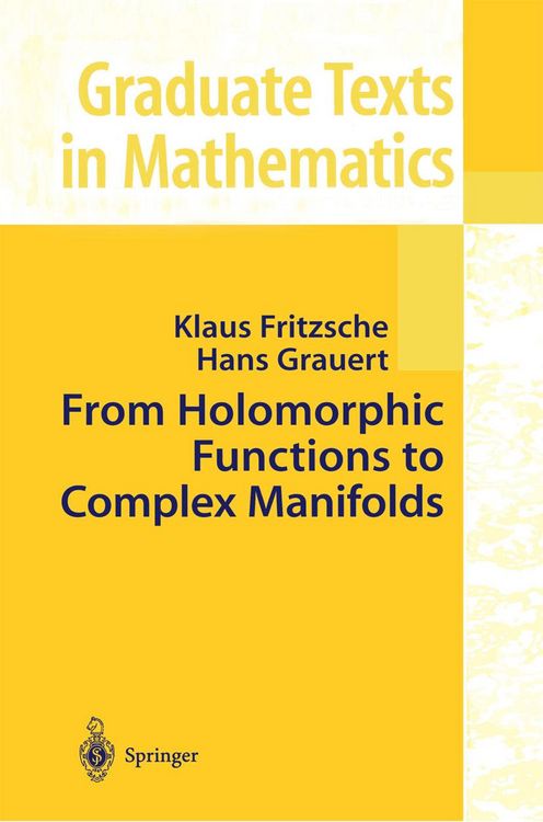 Produktbild: From Holomorphic Functions to Complex Manifolds