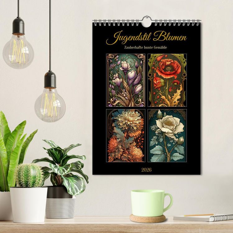 Produktbild: Jugendstil Blumen (Wandkalender 2026 DIN A4 hoch), CALVENDO Monatskalender