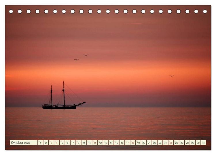 Produktbild: Ostsee - Impressionen (Tischkalender 2026 DIN A5 quer), CALVENDO Monatskalender
