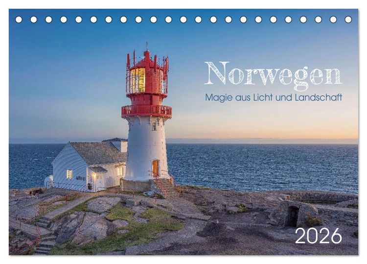Produktbild: Norwegen - Magie aus Licht und Landschaft (Tischkalender 2026 DIN A5 quer), CALVENDO Monatskalender