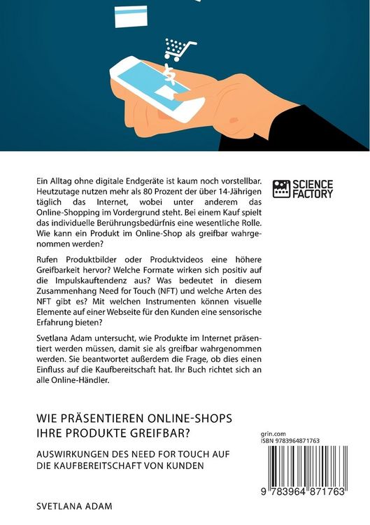 Produktbild: Wie pr&auml;sentieren Online-Shops ihre Produkte greifbar? Auswirkungen des Need for Touch auf die Kaufbereitschaft von Kunden