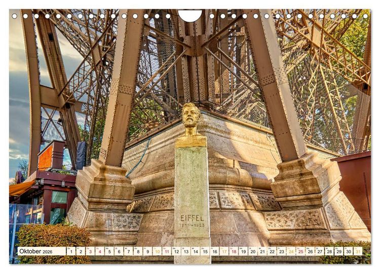Produktbild: Eiffelturm - Ikone der Architektur (Wandkalender 2026 DIN A4 quer), CALVENDO Monatskalender