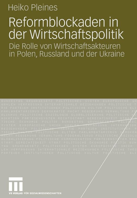 Produktbild: Reformblockaden in der Wirtschaftspolitik