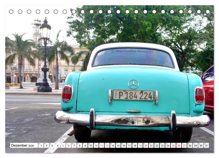 Produktbild: Mercedes-Benz Typ 180 - Ein deutscher Klassiker in Kuba (Tischkalender 2026 DIN A5 quer), CALVENDO Monatskalender