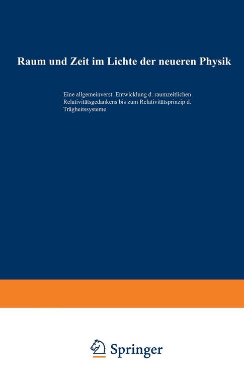 Produktbild: Raum und Zeit im Lichte der neueren Physik