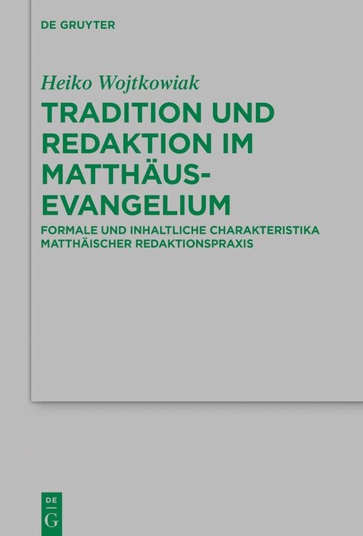 Produktbild: Tradition und Redaktion im Matth&auml;usevangelium