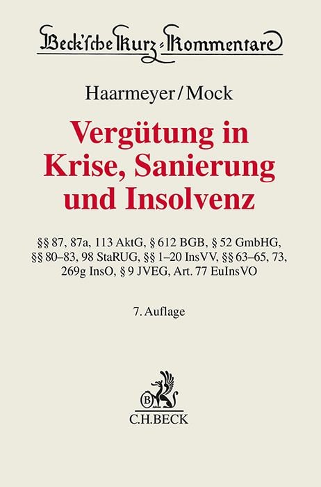 Produktbild: Verg&uuml;tung in Krise, Sanierung und Insolvenz