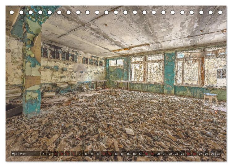 Produktbild: Tschernobyl - Die Sperrzone um das Atomkraftwerk (Tischkalender 2026 DIN A5 quer), CALVENDO Monatskalender