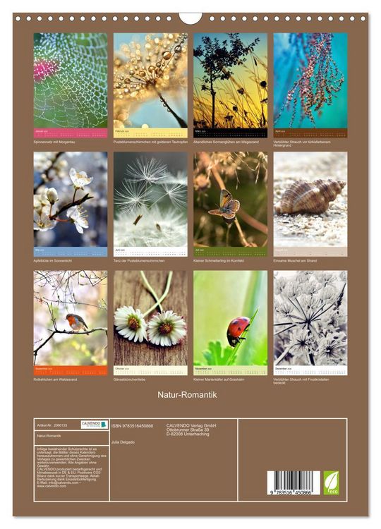 Produktbild: Natur-Romantik (Wandkalender 2026 DIN A3 hoch), CALVENDO Monatskalender
