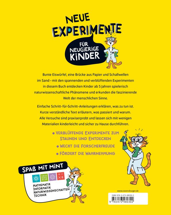 Produktbild: Neue Experimente f&uuml;r neugierige Kinder